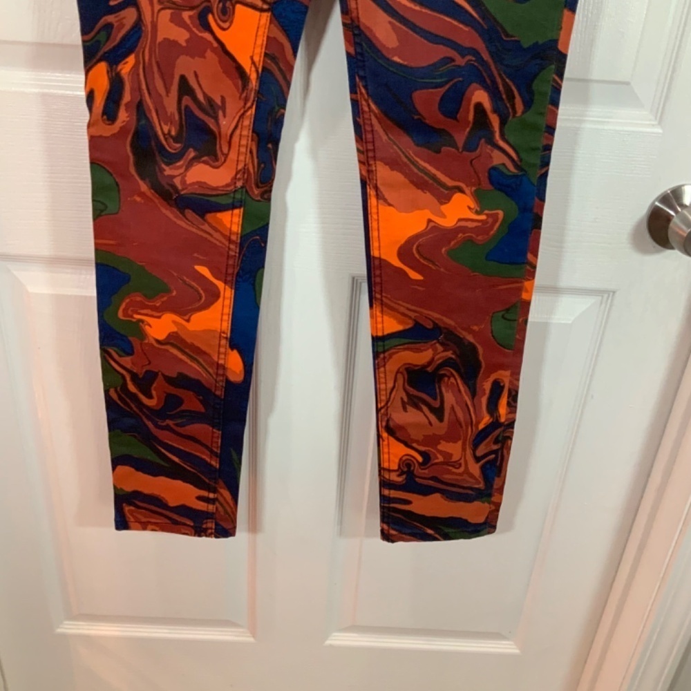 Kate Spade Saturday Hot Lava Skinny Watercolor Denim Size 29 - Picture 4 of 10